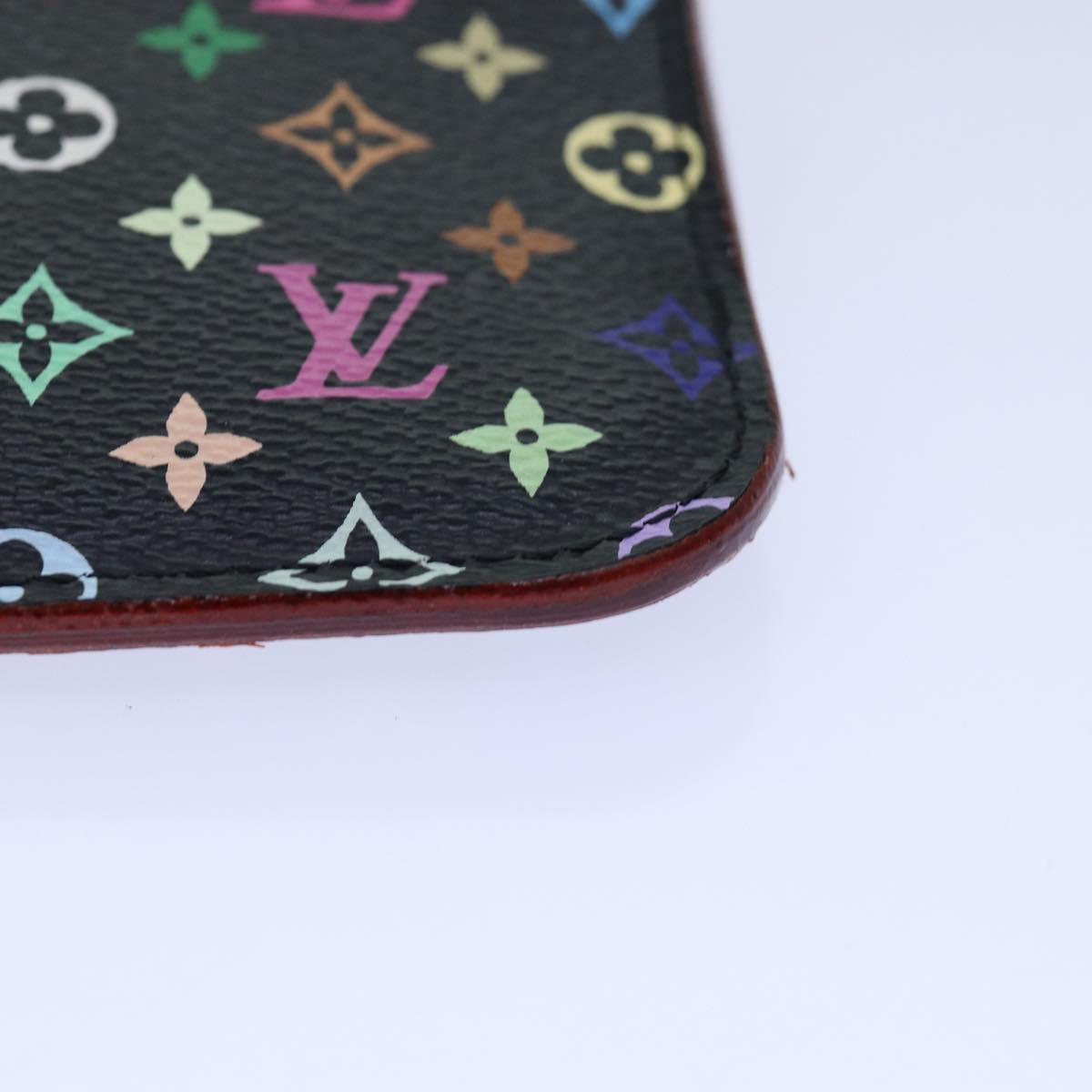 LOUIS VUITTON Multicolor Pochette ClesNM Coin Purse Black M60279 LV 85188