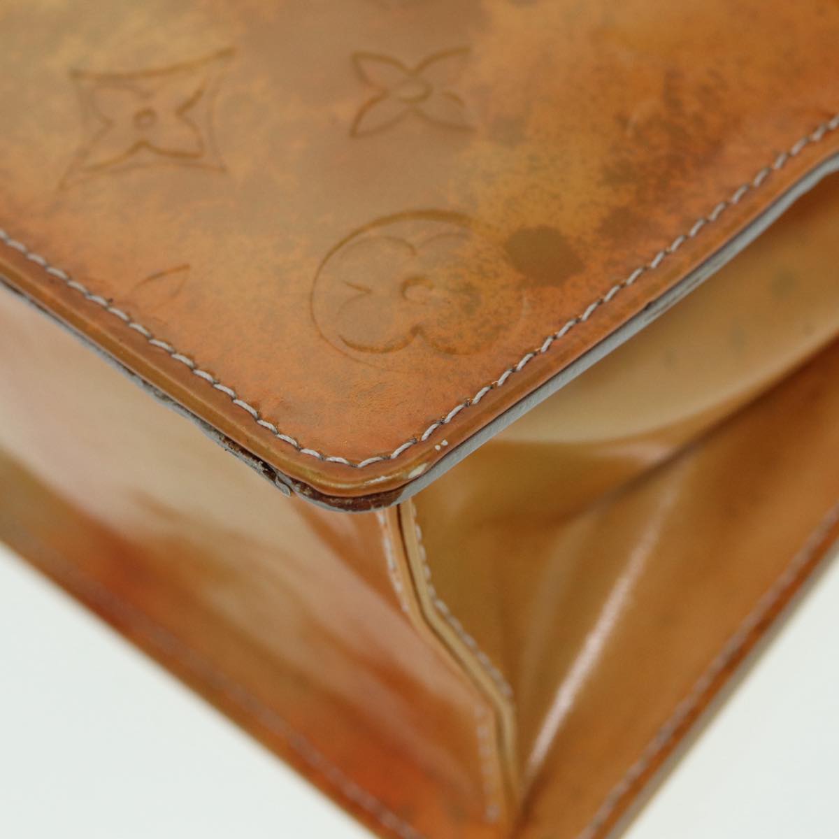LOUIS VUITTON Monogram Vernis Spring Street Hand Bag Gris M91029 LV 85229
