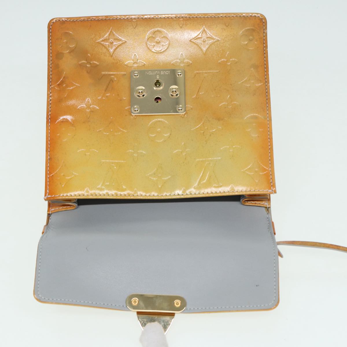 LOUIS VUITTON Monogram Vernis Spring Street Hand Bag Gris M91029 LV 85229