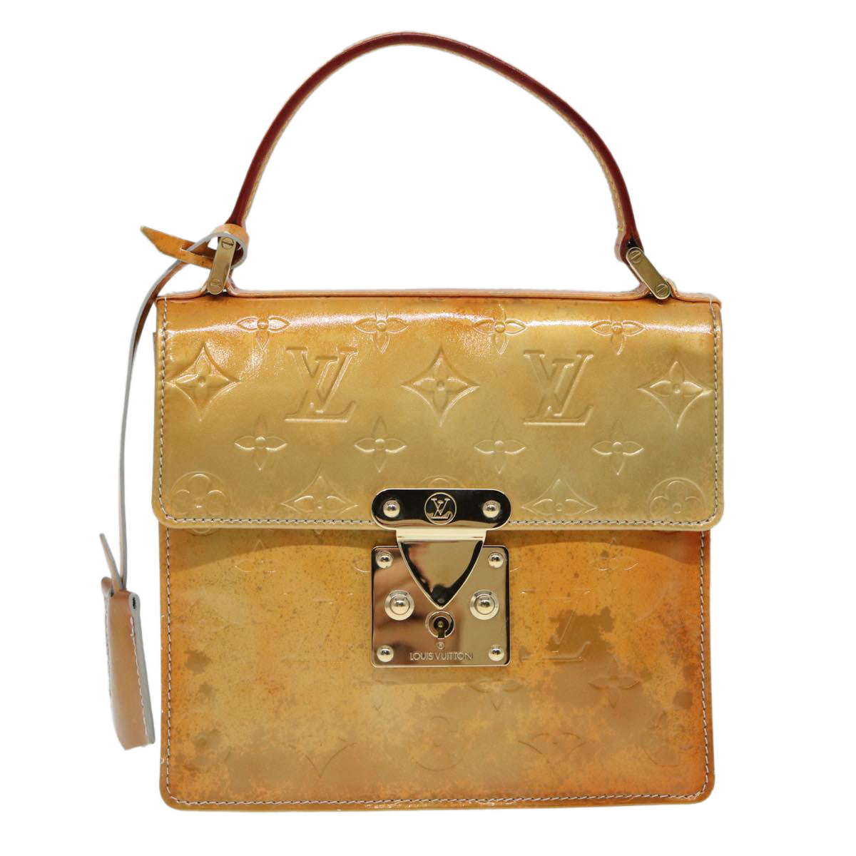 LOUIS VUITTON Monogram Vernis Spring Street Hand Bag Gris M91029 LV 85229