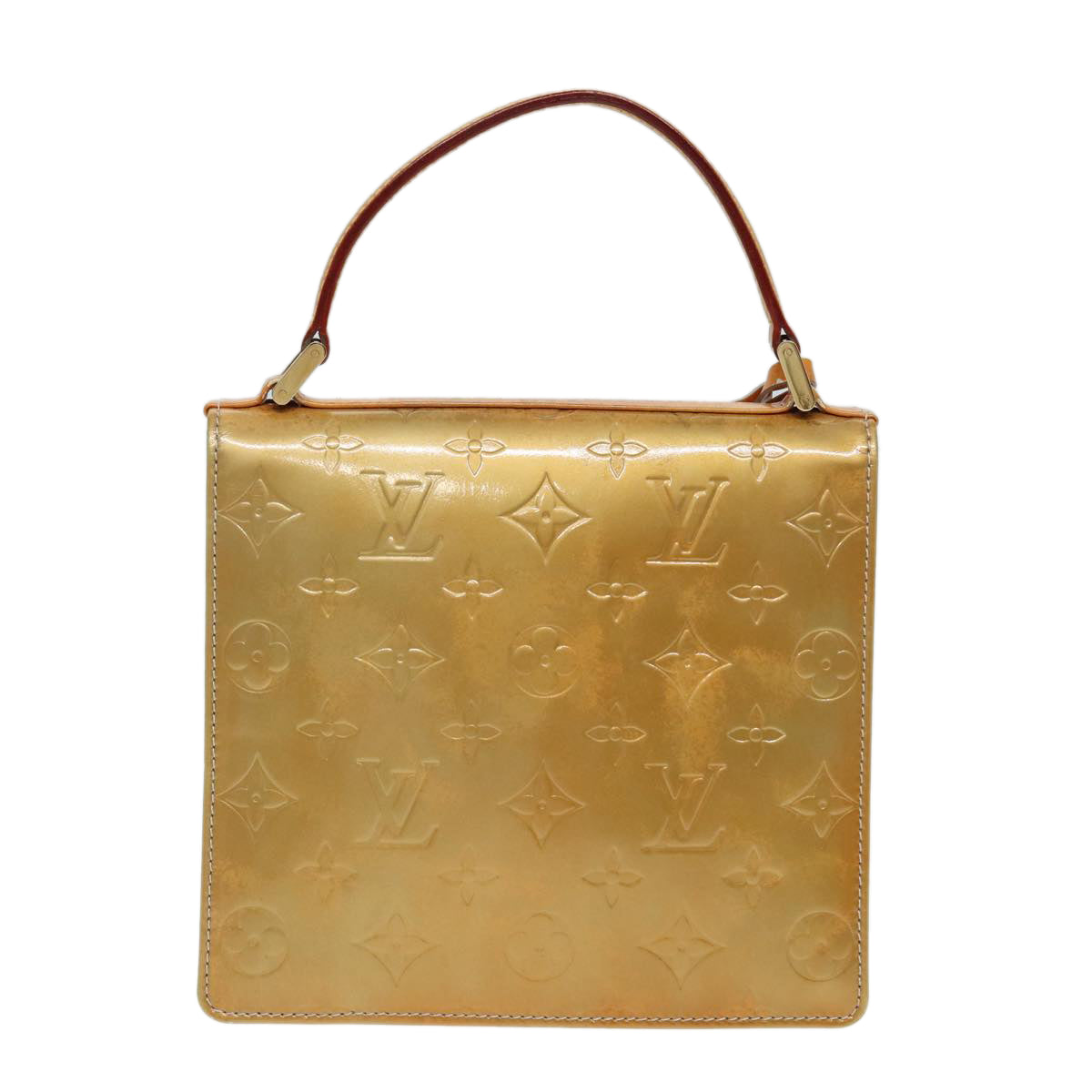LOUIS VUITTON Monogram Vernis Spring Street Hand Bag Gris M91029 LV 85229