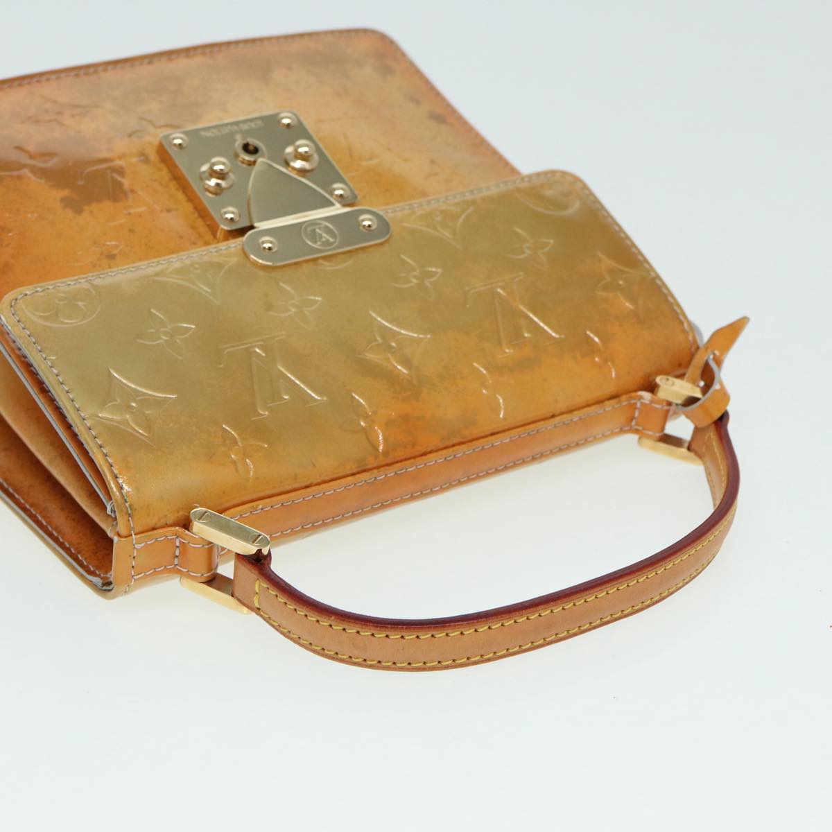 LOUIS VUITTON Monogram Vernis Spring Street Hand Bag Gris M91029 LV 85229