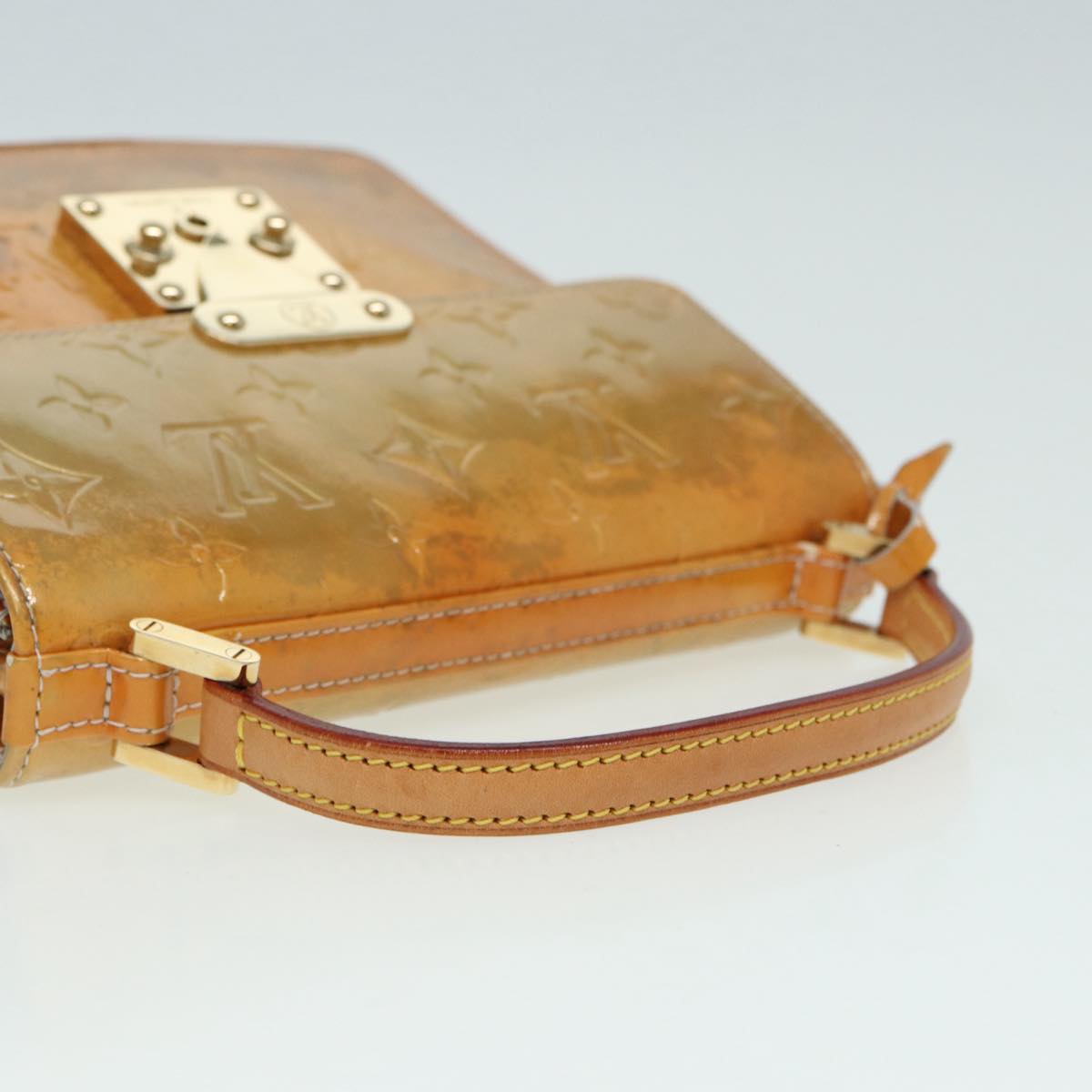 LOUIS VUITTON Monogram Vernis Spring Street Hand Bag Gris M91029 LV 85229