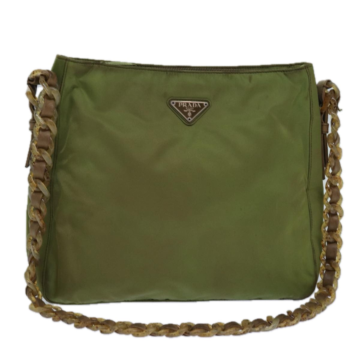 Luxury Prada Shoulder Bag Nylon Khaki  85288