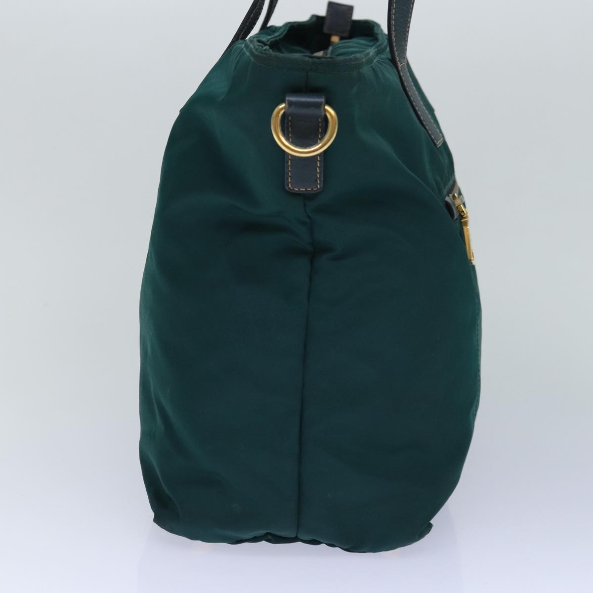 Luxury Prada Tote Bag Nylon 2way Khaki Gold  85294