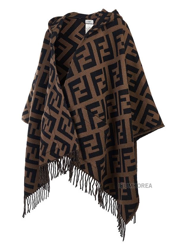 Luxury Fendi Brown Cashmere Poncho FXX711AEOSF0QE1