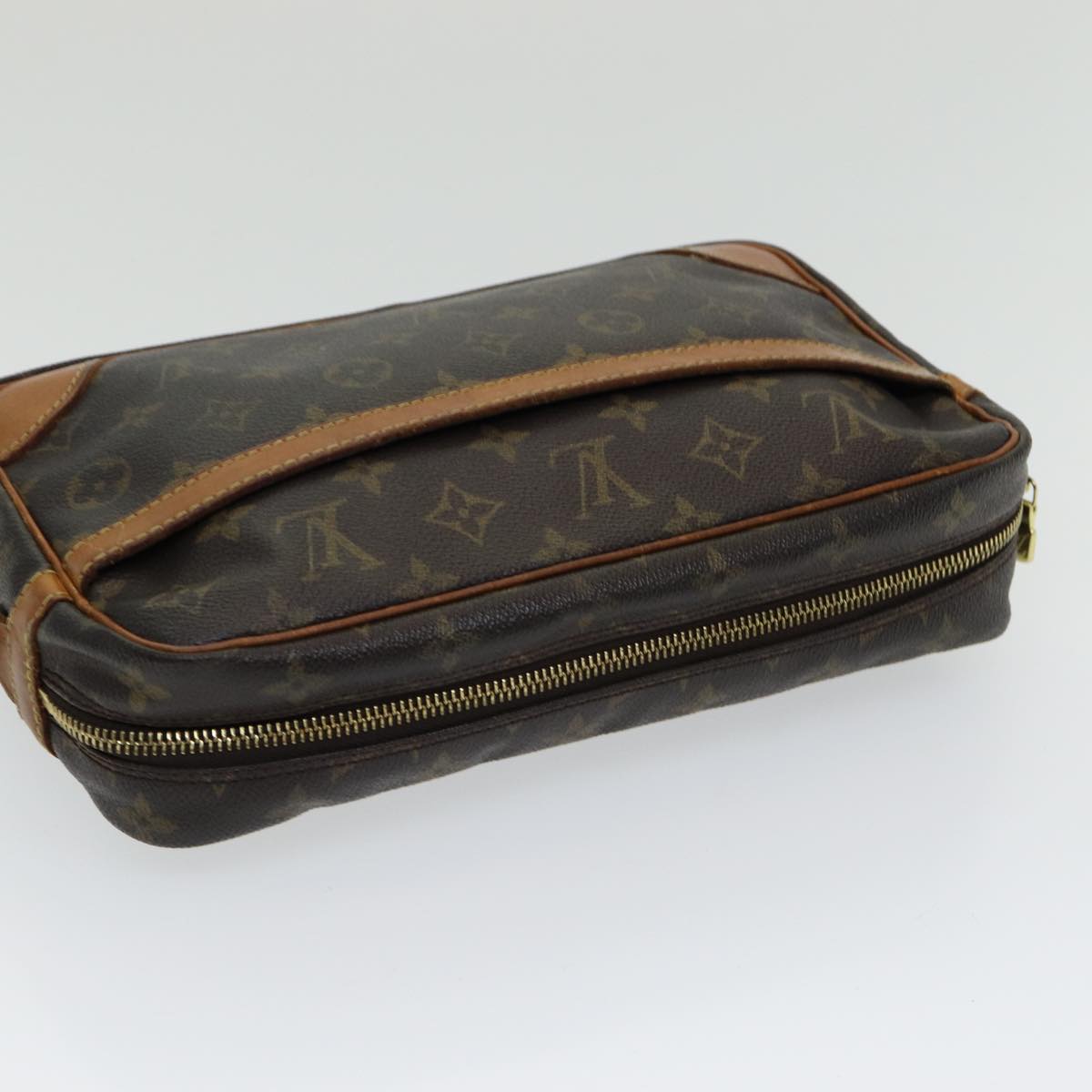 LOUIS VUITTON Monogram Compiegne 28 Clutch Bag M51845 LV 85329