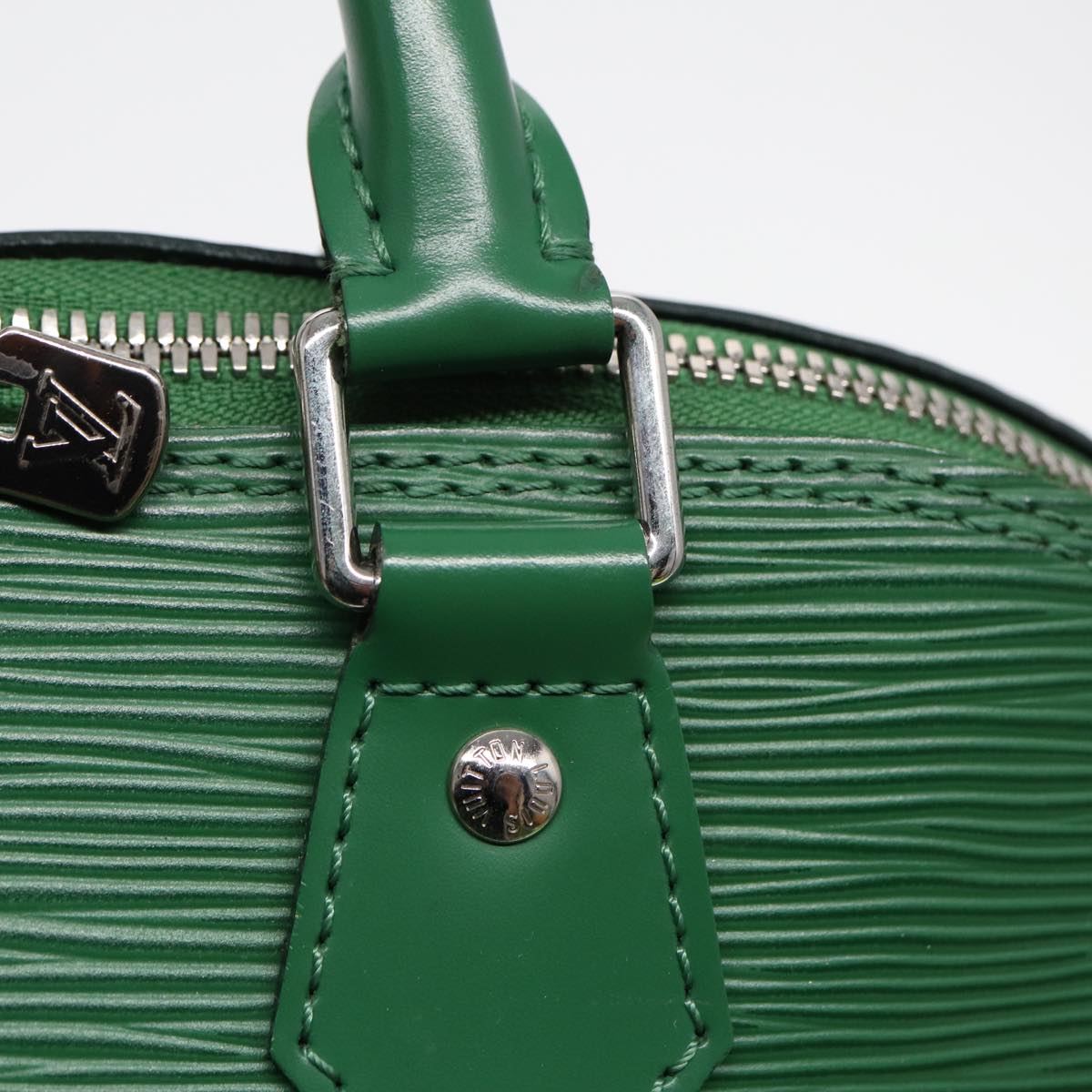 LOUIS VUITTON Epi Alma PM Hand Bag Green Cloak M40618 LV 85350A