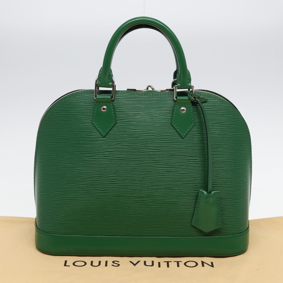 LOUIS VUITTON Epi Alma PM Hand Bag Green Cloak M40618 LV 85350A