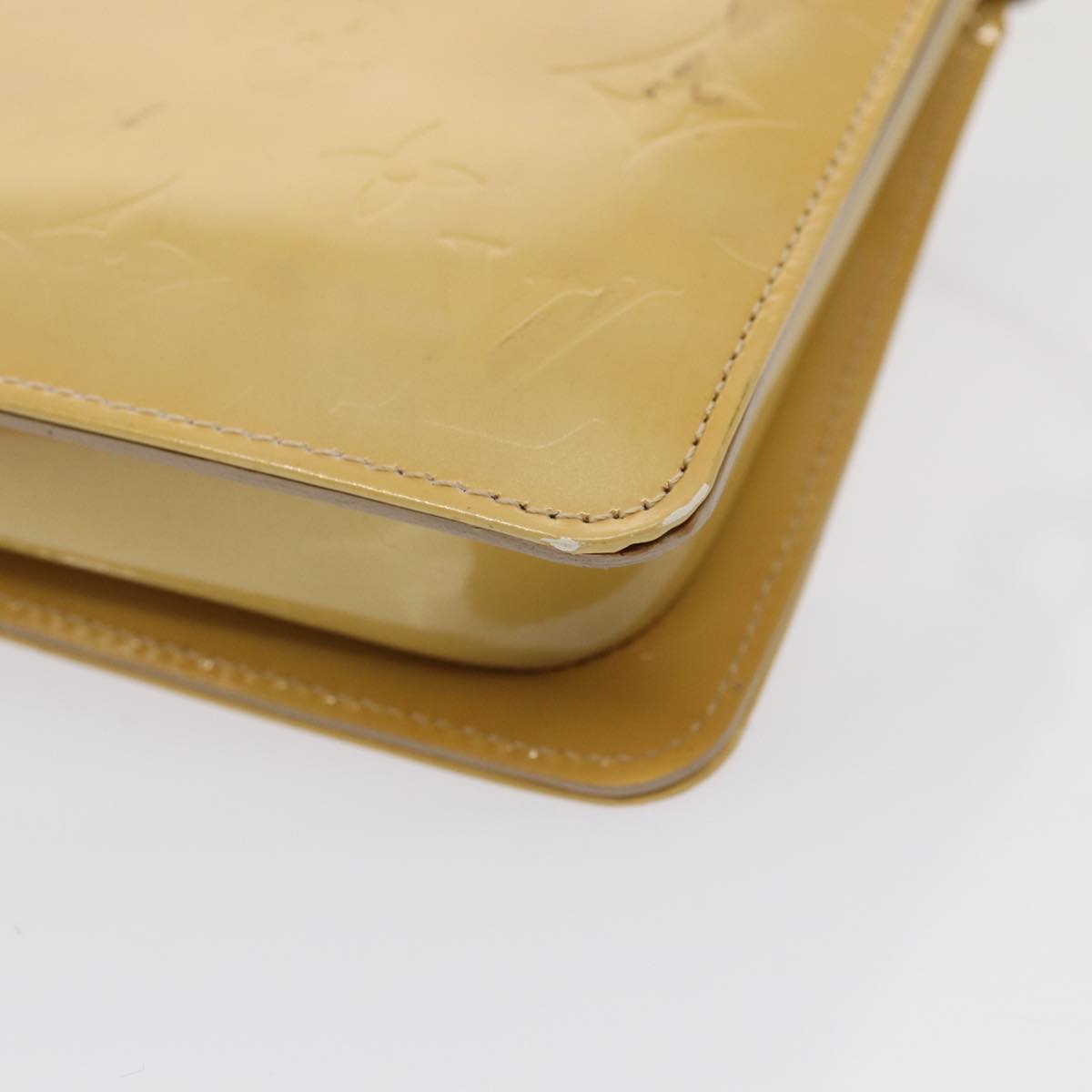 LOUIS VUITTON Monogram Vernis Lexington Accessory Pouch Beige M91010 85381