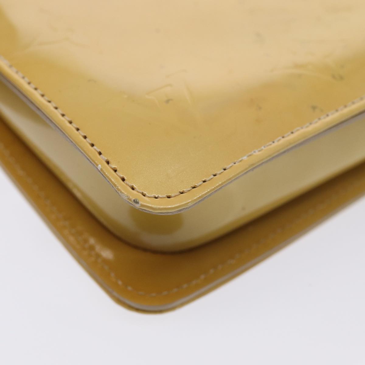 LOUIS VUITTON Monogram Vernis Lexington Accessory Pouch Beige M91010 85381