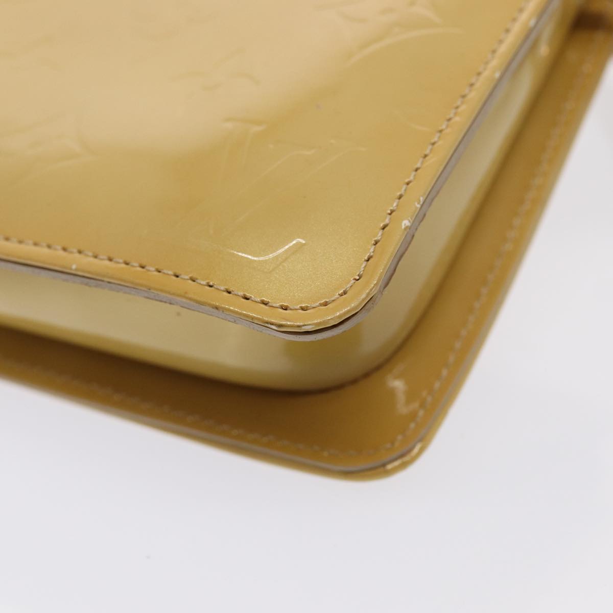 LOUIS VUITTON Monogram Vernis Lexington Accessory Pouch Beige M91010 85381