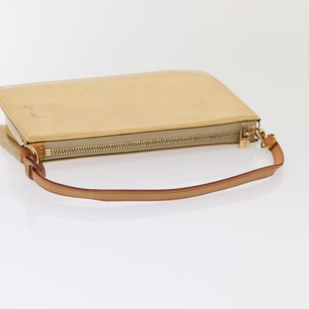LOUIS VUITTON Monogram Vernis Lexington Accessory Pouch Beige M91010 85381