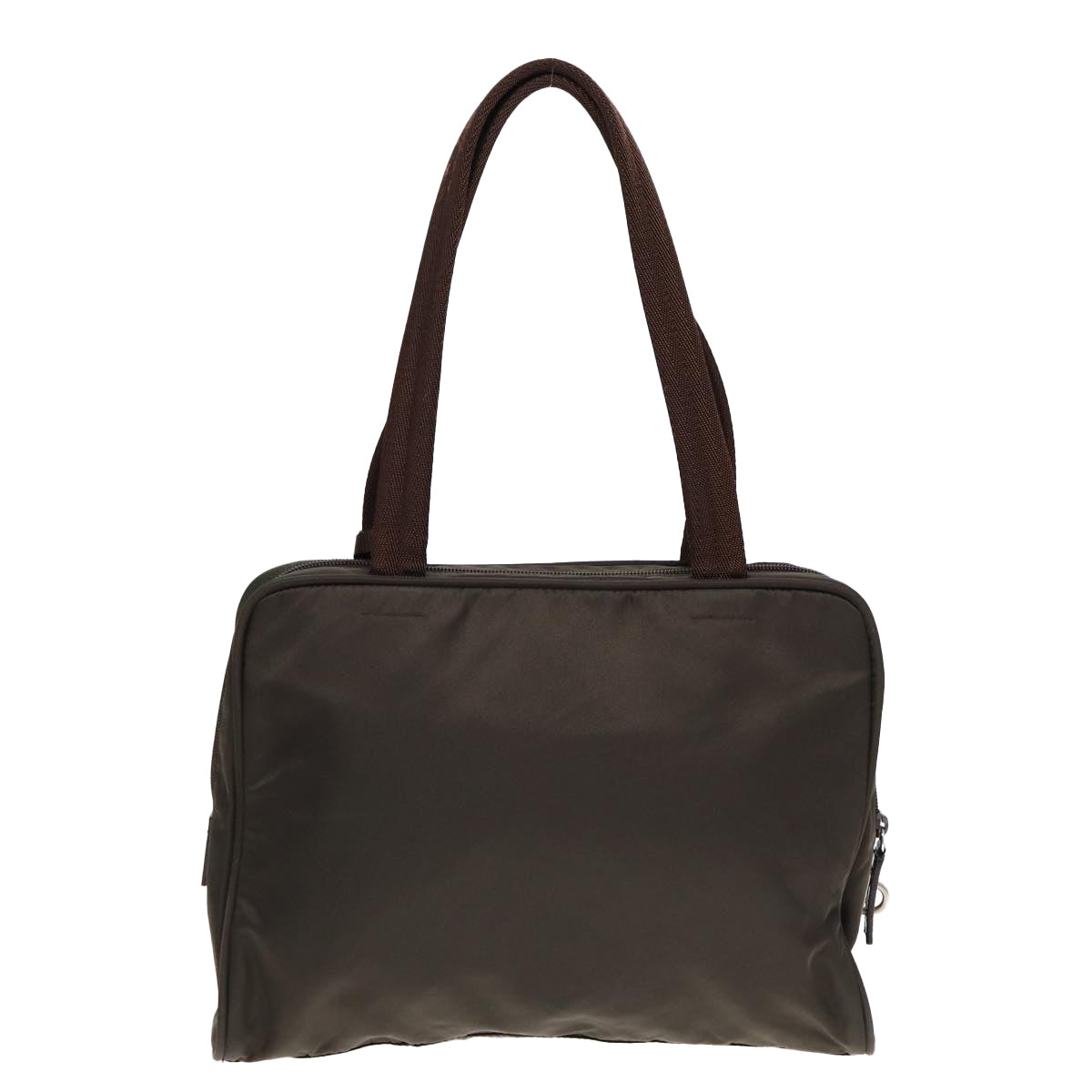 Luxury Prada Tote Bag Nylon Khaki Silver  85398