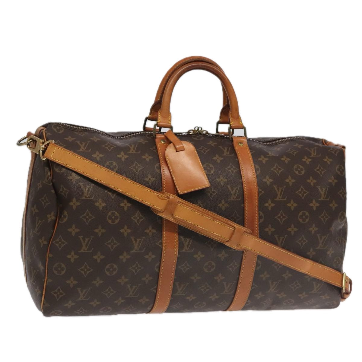 LOUIS VUITTON Monogram Keepall Bandouliere 50 Boston Bag M41416 LV 85407