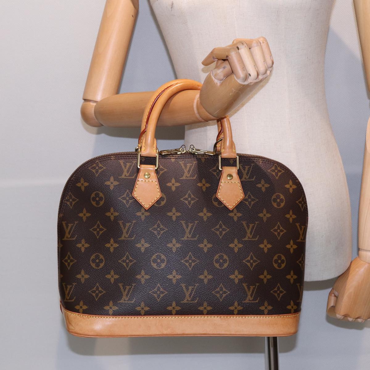 LOUIS VUITTON Monogram Alma Hand Bag M51130 LV 85413