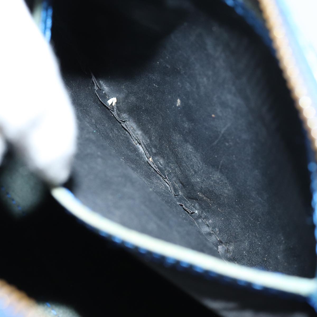 LOUIS VUITTON Epi Speedy 25 Hand Bag Toledo Blue M43015 LV 85451