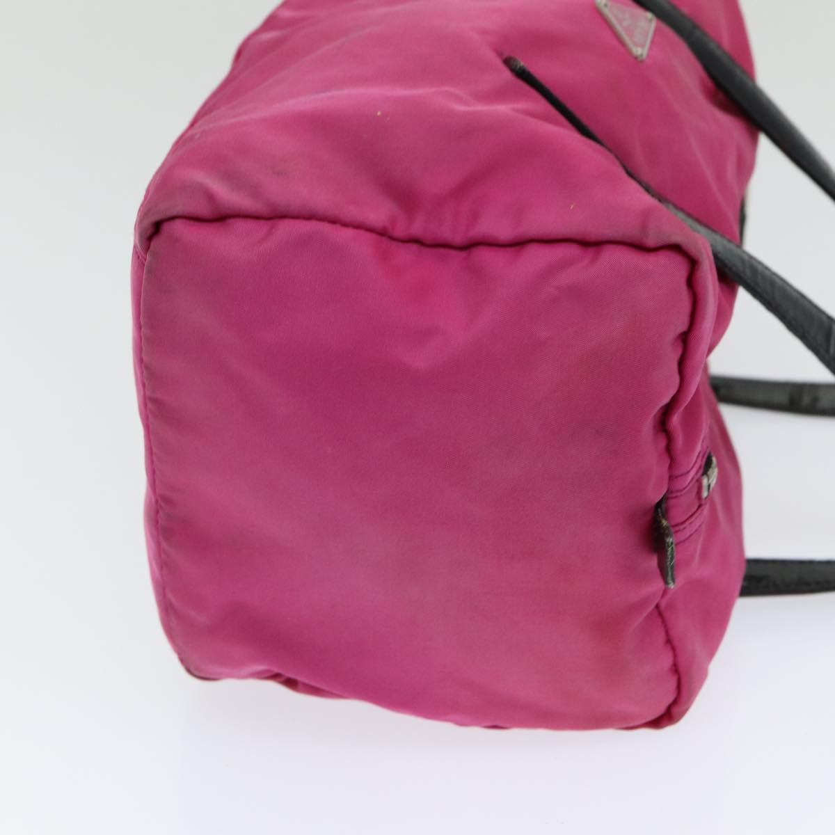 Luxury Prada Hand Bag Nylon Pink Silver  85465
