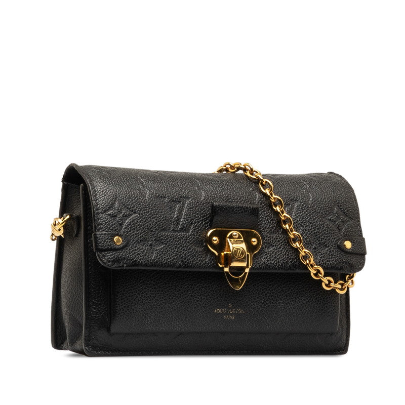 Louis Vuitton Monogram Implant Portefolio Vavin Chain S Wallet M67839 Noneir Black  Leather  Louis Vuitton