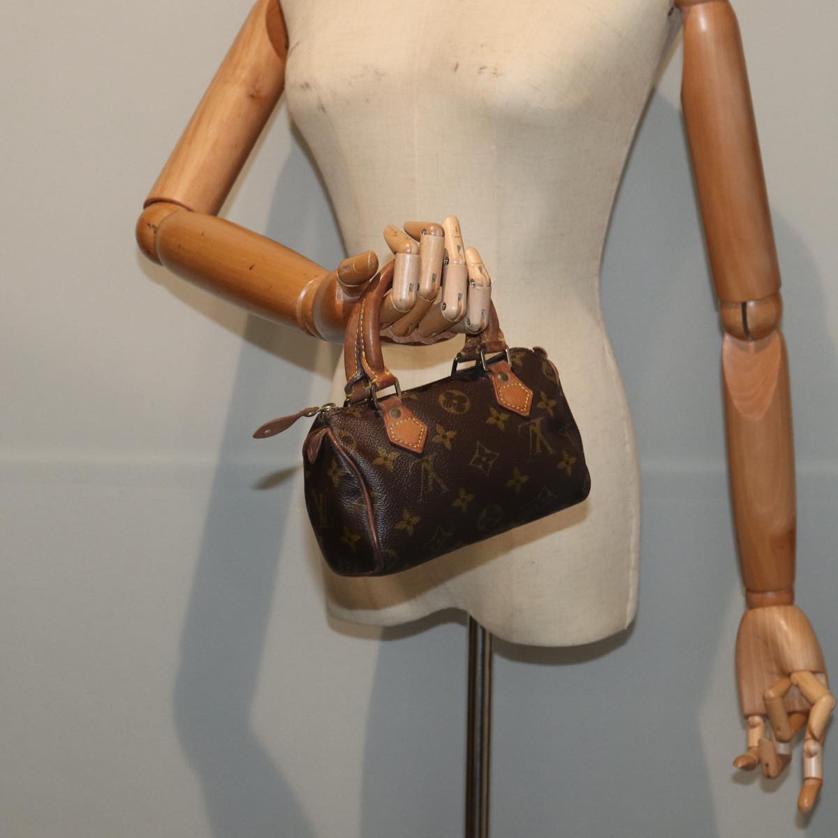 LOUIS VUITTON Monogram Mini Speedy Hand Bag M41534 LV 85508
