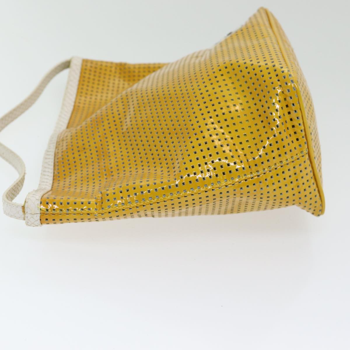Luxury Fendi Hand Bag Enamel Yellow White Silver85528
