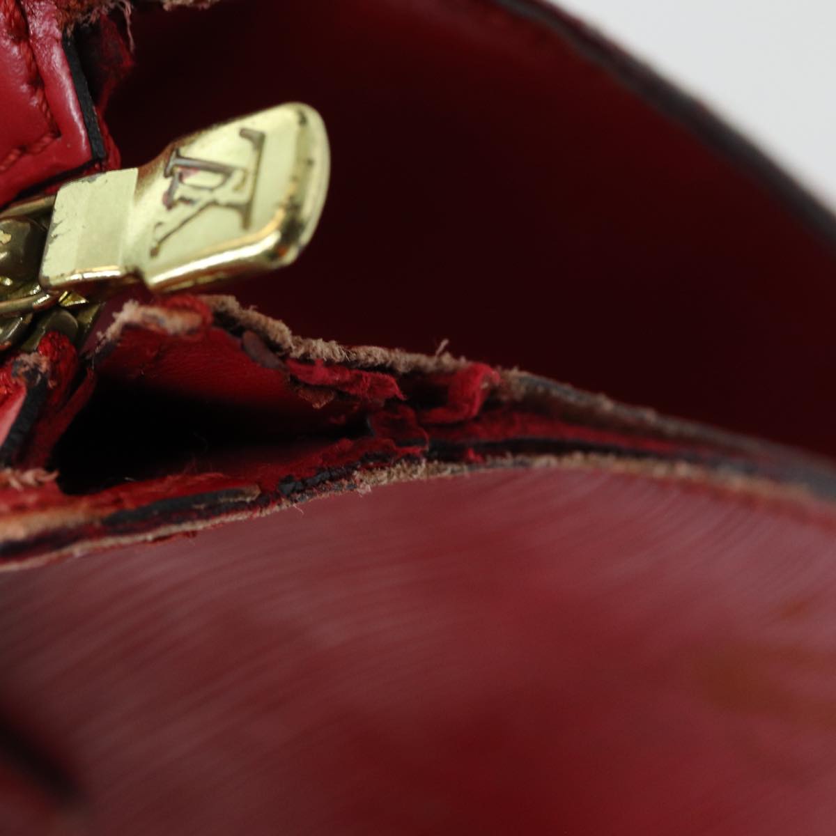 LOUIS VUITTON Epi Saint Jacques Shopping Shoulder Bag Red M52277 LV 85589