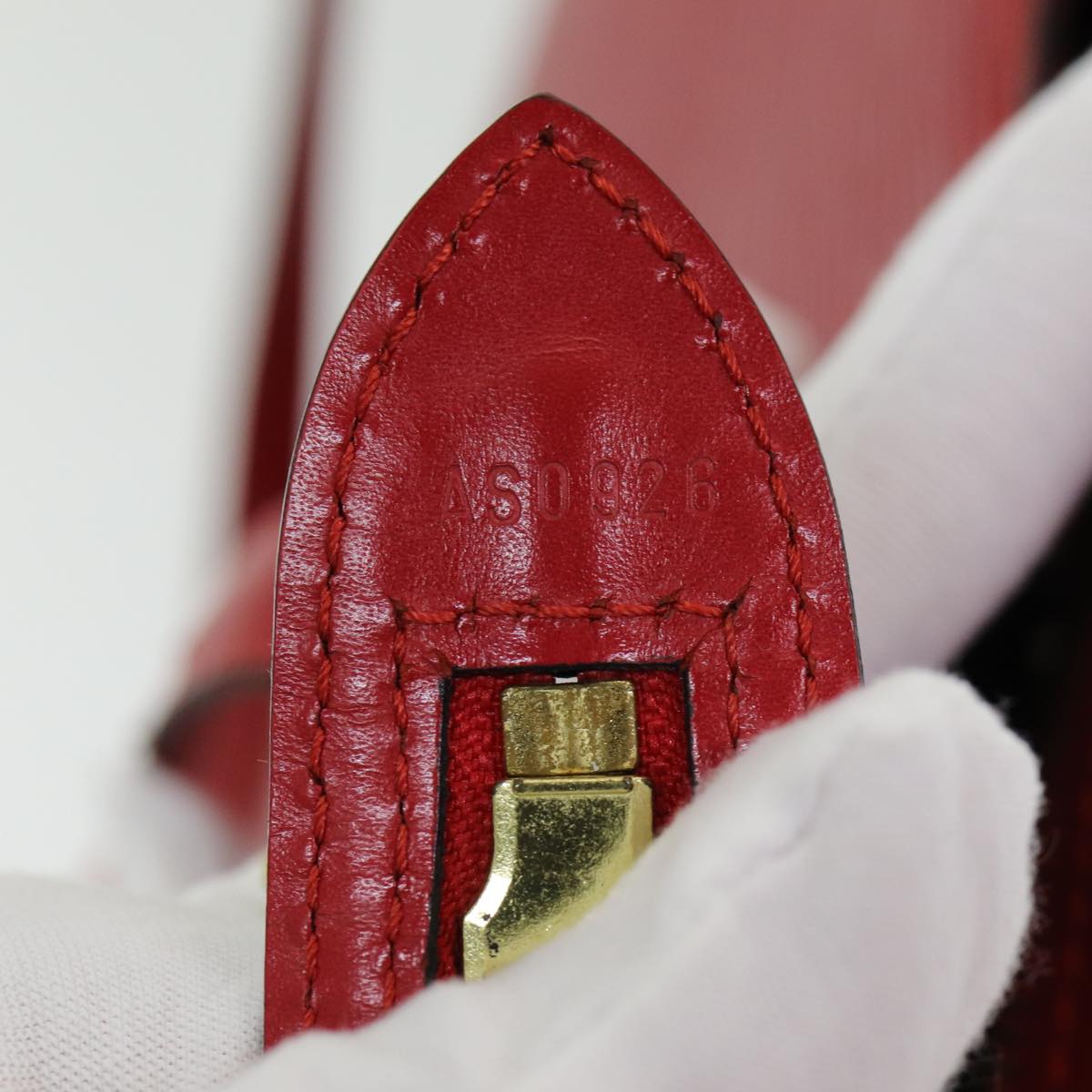 LOUIS VUITTON Epi Saint Jacques Shopping Shoulder Bag Red M52277 LV 85589