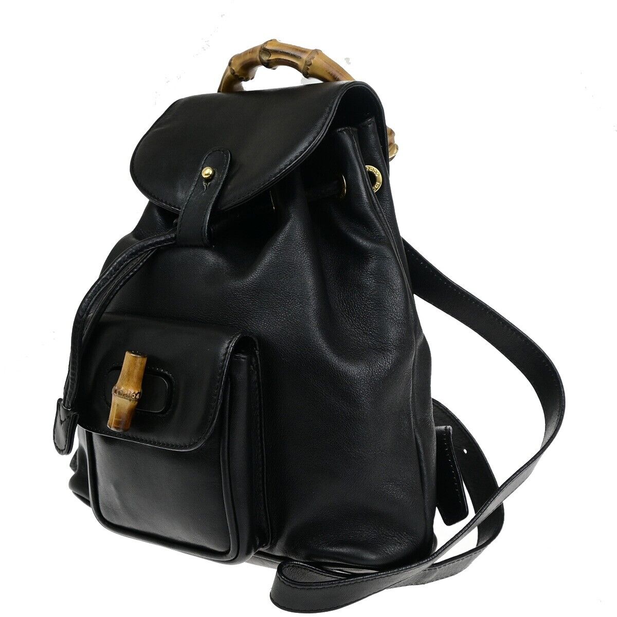 Luxury Gucci Trending 2025 Bamboo  Leather Backpack Bag ()