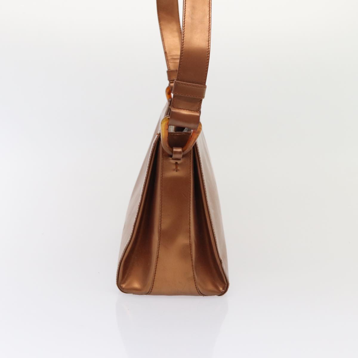 Luxury Prada Shoulder Bag Patent leather Bronze Silver  85623