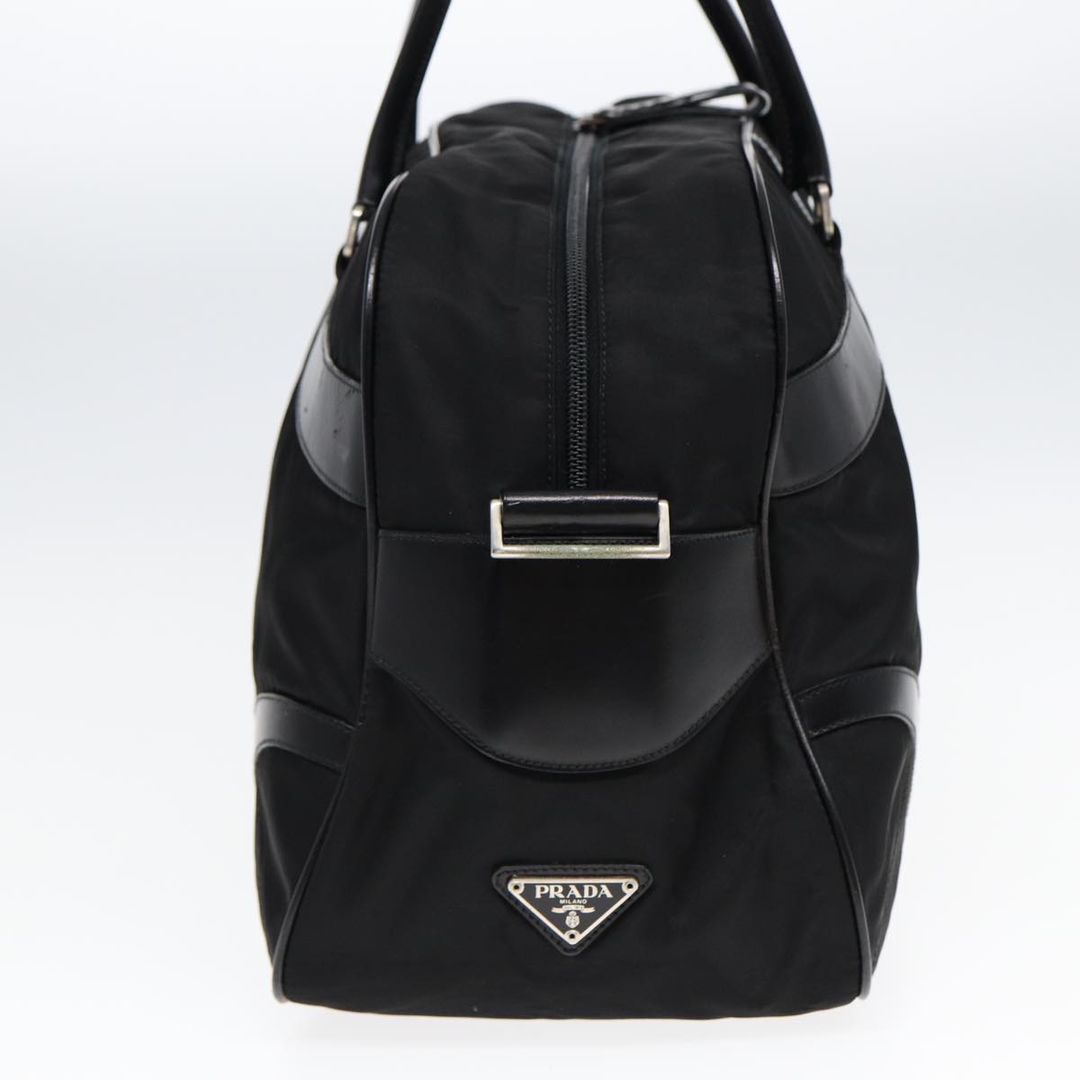 Luxury Prada Shoulder Bag Nylon Black Silver  85626