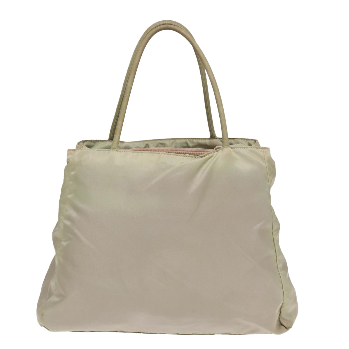 Luxury Prada Tote Bag Nylon Silver Cream  85629
