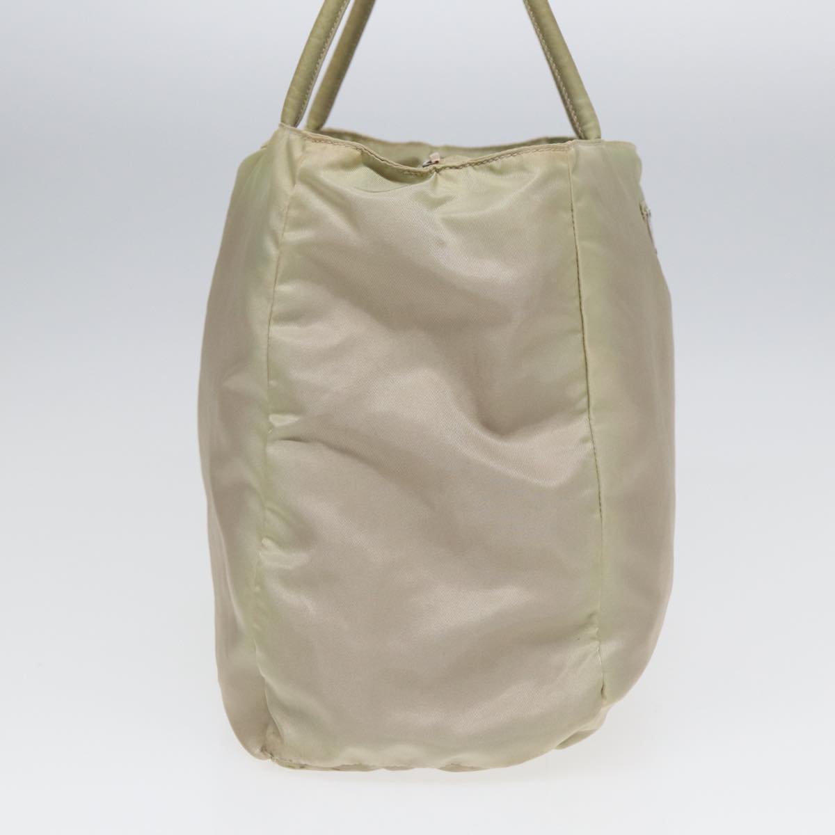 Luxury Prada Tote Bag Nylon Silver Cream  85629