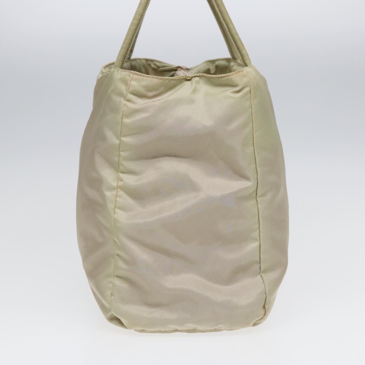 Luxury Prada Tote Bag Nylon Silver Cream  85629