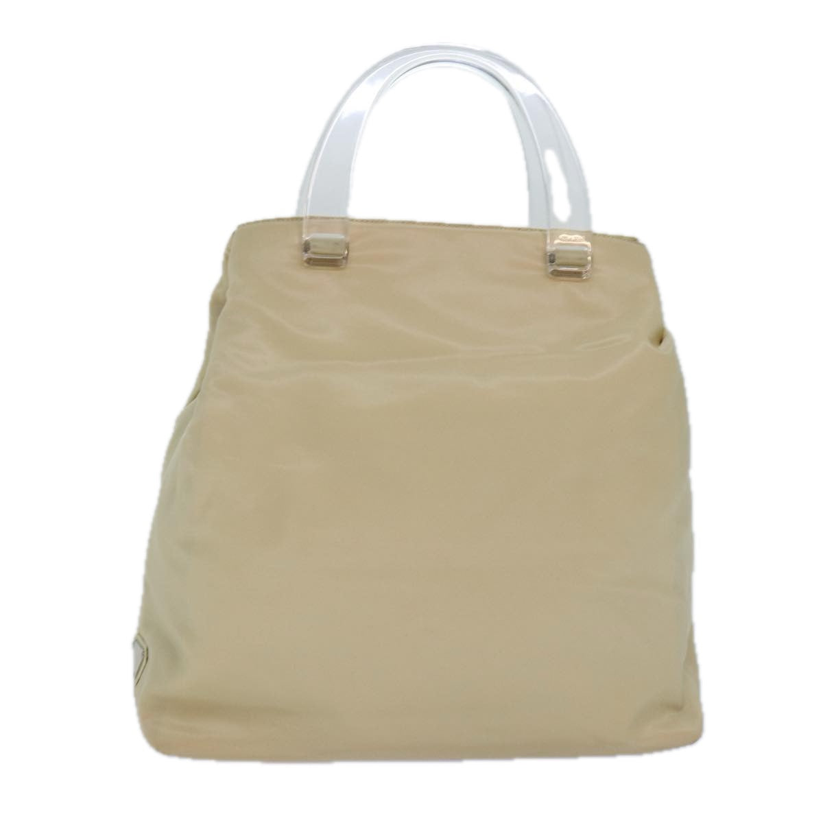 Luxury Prada Hand Bag Nylon Silver Cream  85630
