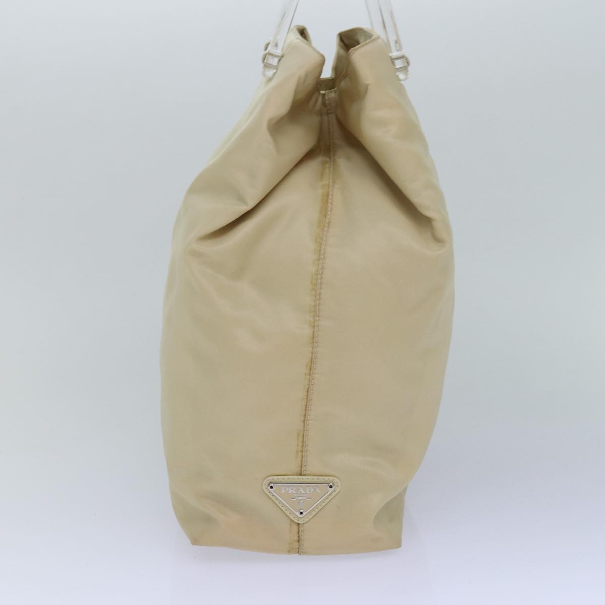 Luxury Prada Hand Bag Nylon Silver Cream  85630