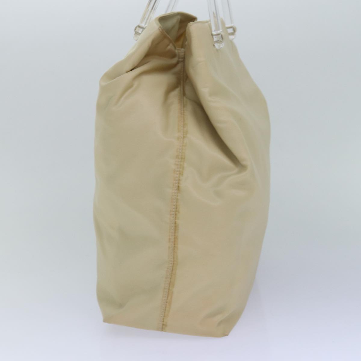 Luxury Prada Hand Bag Nylon Silver Cream  85630