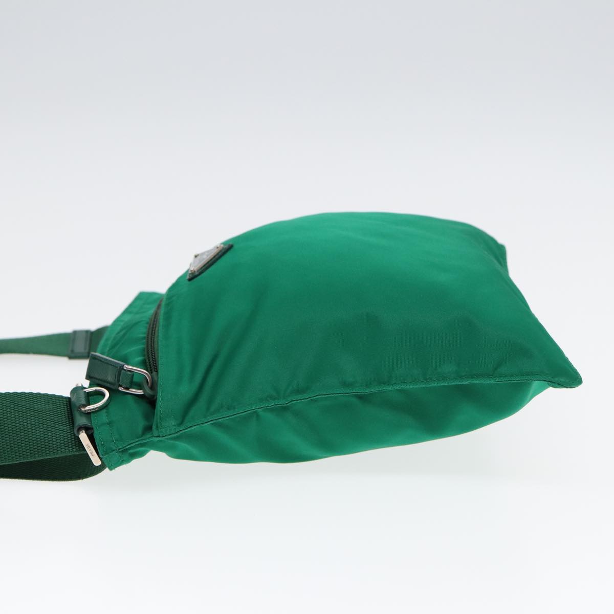 Luxury Prada Shoulder Bag Nylon Green Silver  85632
