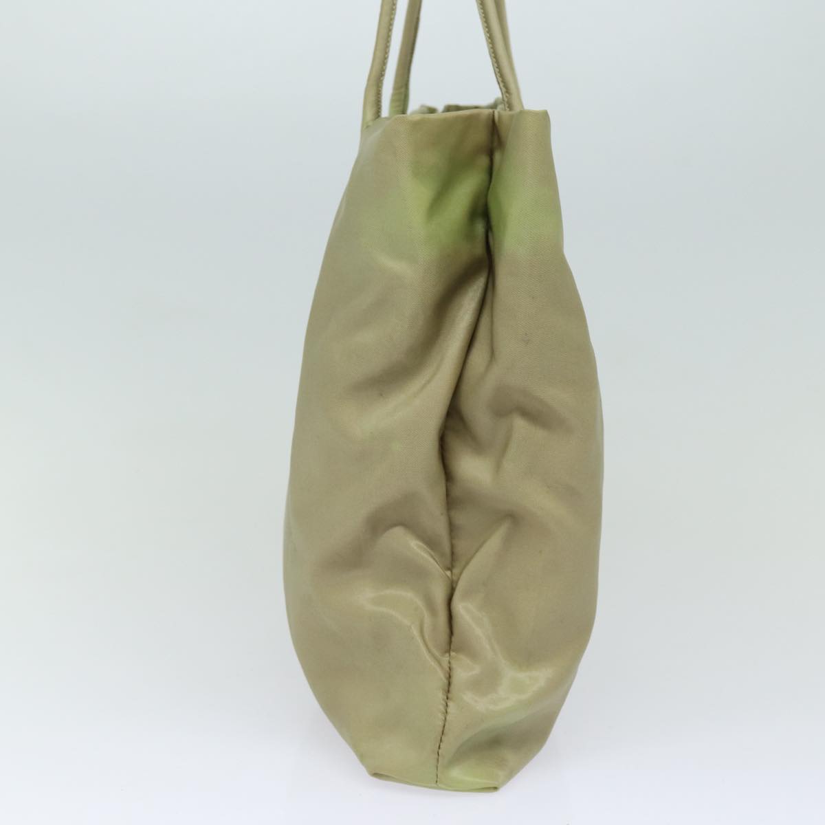 Luxury Prada Tote Bag Nylon Beige Silver  85635