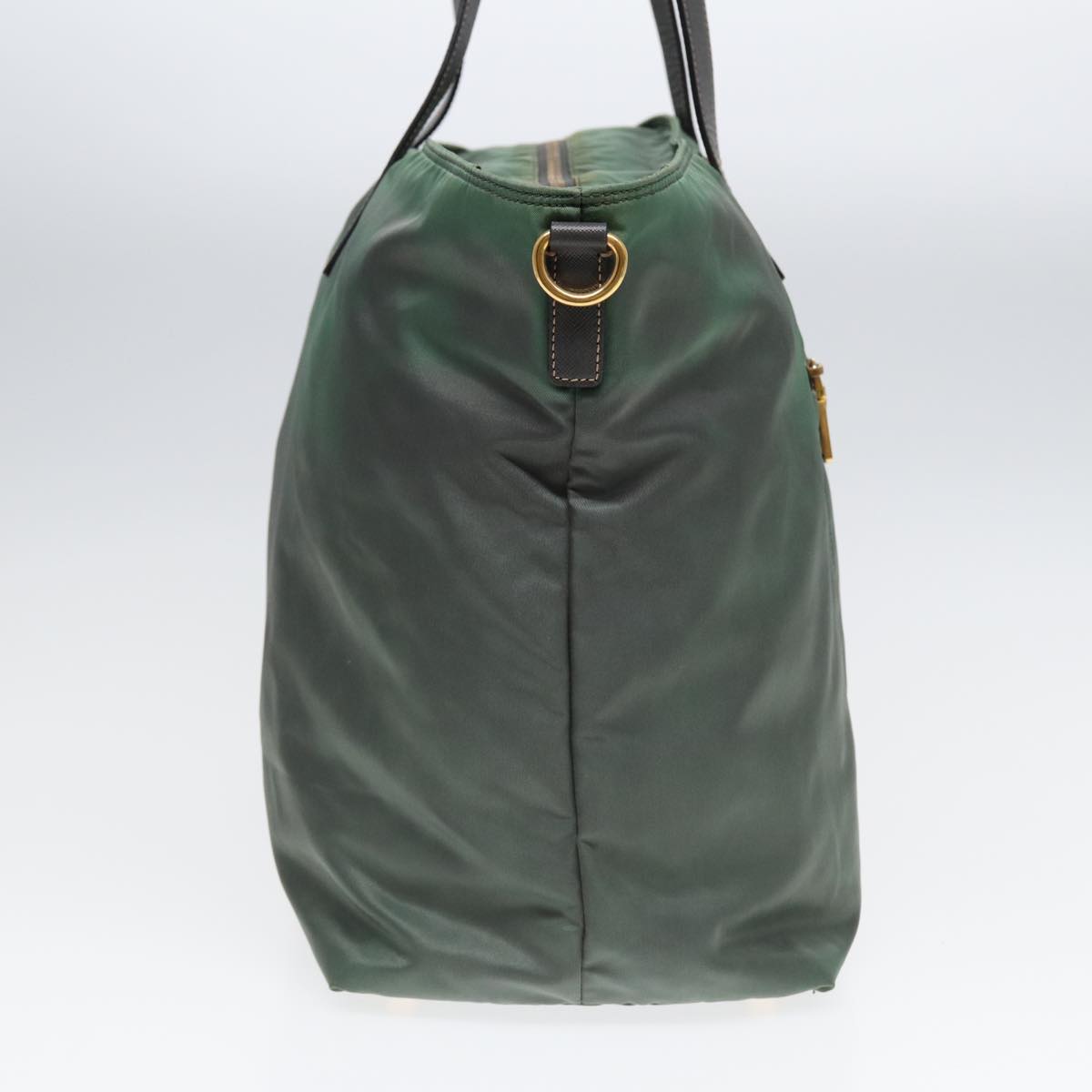 Luxury Prada Tote Bag Nylon Khaki Gold  85641