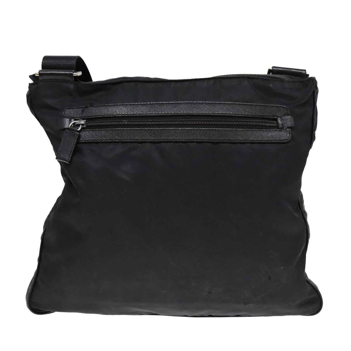 Luxury Prada Shoulder Bag Nylon Black Silver  85651