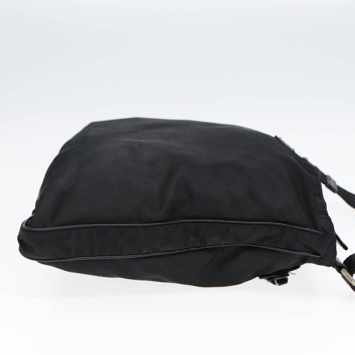 Luxury Prada Shoulder Bag Nylon Black Silver  85651