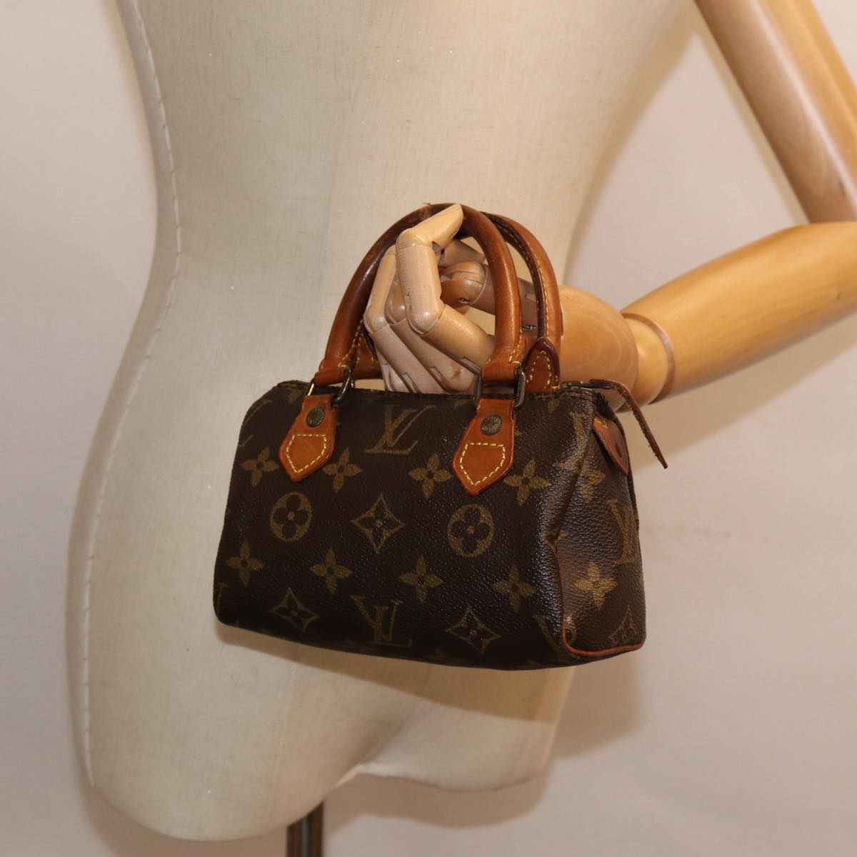 LOUIS VUITTON Monogram Mini Speedy Hand Bag M41534 LV 85664