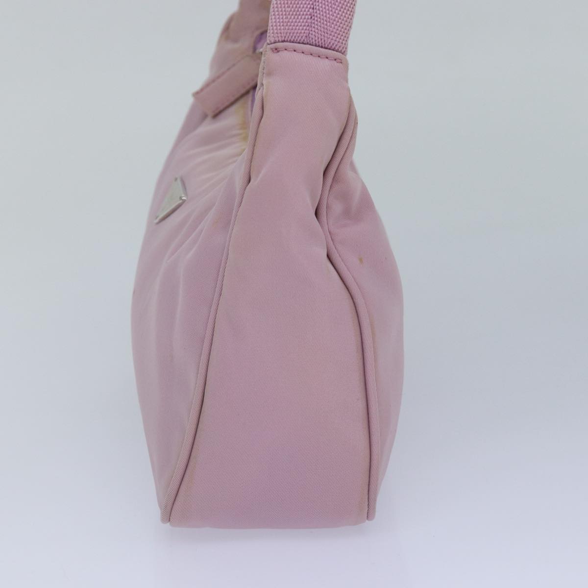 Luxury Prada Hand Bag Nylon Pink Silver  85665