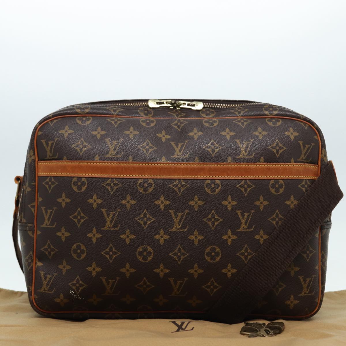 LOUIS VUITTON Monogram Reporter GM Shoulder Bag M45252 LV 85673
