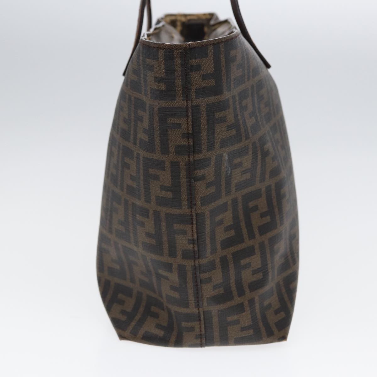 Luxury Fendi Zucca Canvas Tote Bag Brown Black gold85703