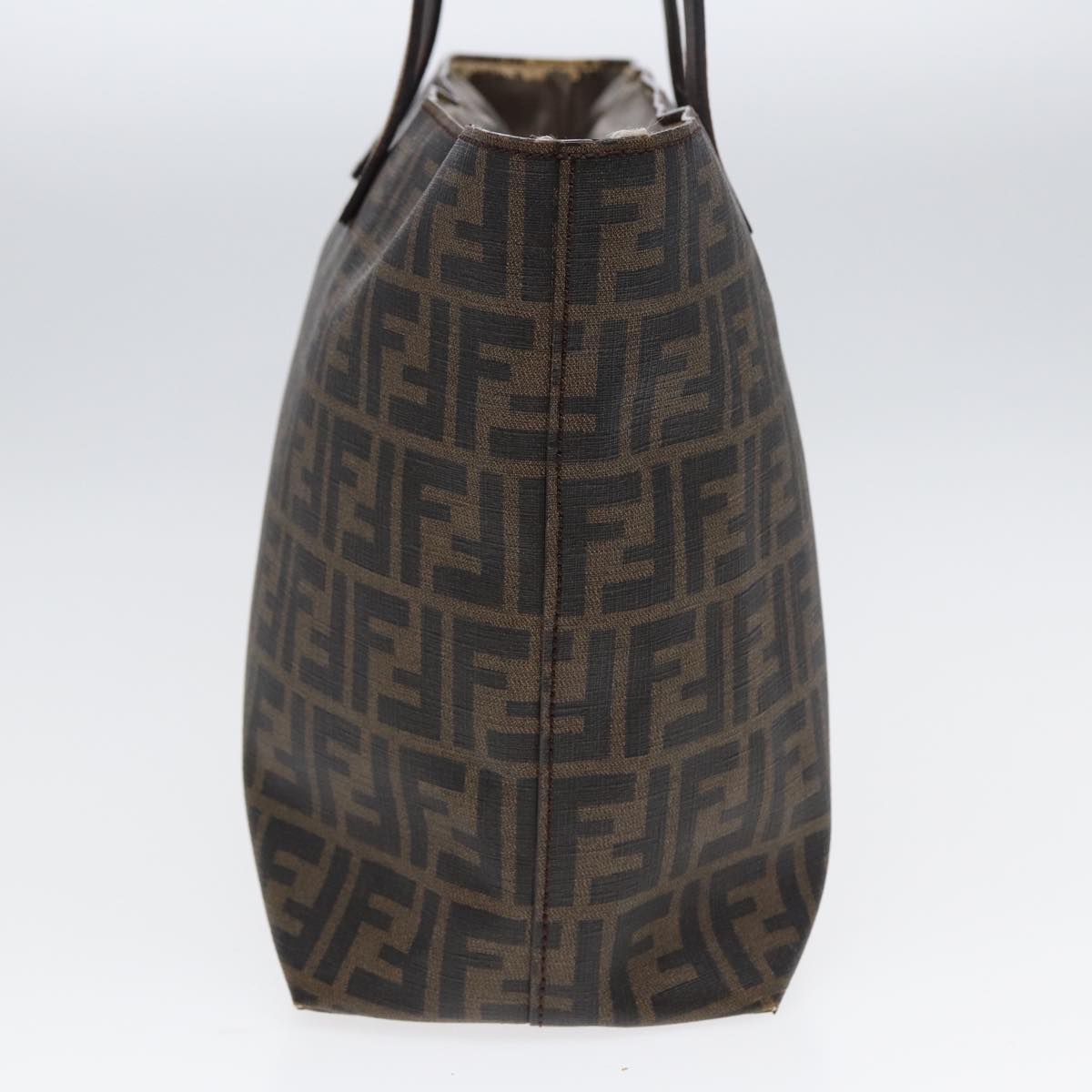 Luxury Fendi Zucca Canvas Tote Bag Brown Black gold85703