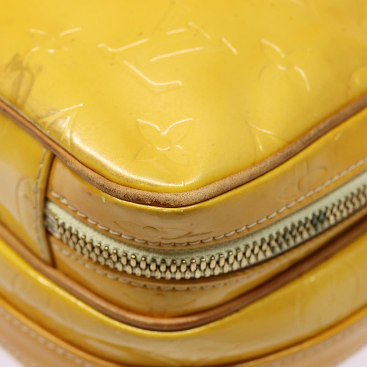 LOUIS VUITTON Monogram Vernis Wooster Shoulder Bag Yellow M91075 LV 85730