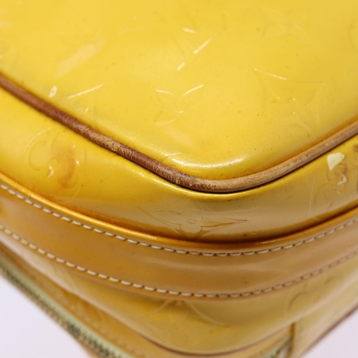 LOUIS VUITTON Monogram Vernis Wooster Shoulder Bag Yellow M91075 LV 85730