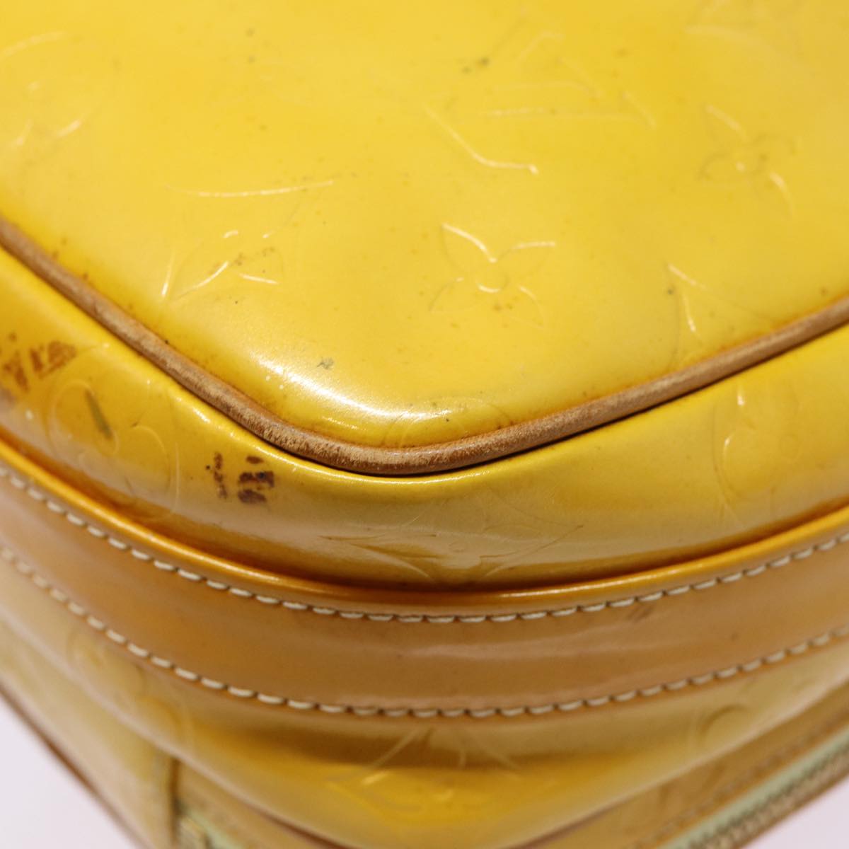 LOUIS VUITTON Monogram Vernis Wooster Shoulder Bag Yellow M91075 LV 85730