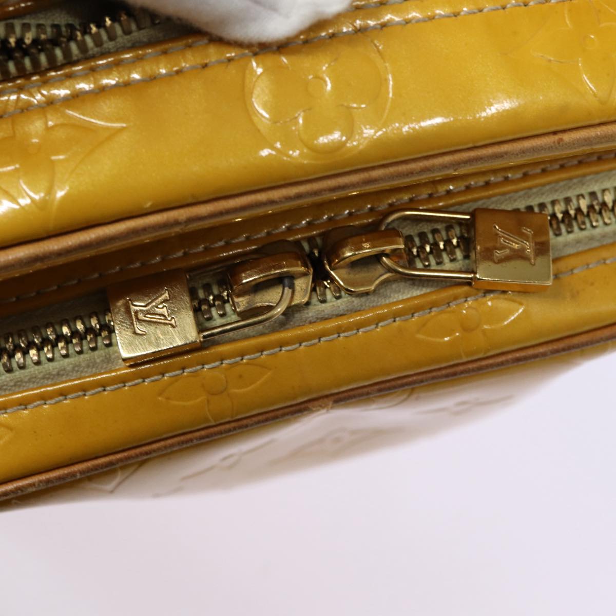 LOUIS VUITTON Monogram Vernis Wooster Shoulder Bag Yellow M91075 LV 85730